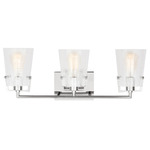 Crofton Bathroom Vanity Light - Chrome / Clear Crackle