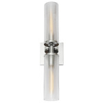 Sarita Bathroom Vanity Light - Chrome / Clear Ribbed