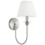 Elsay Wall Sconce - Brushed Nickel / White Linen