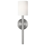 Egmont Tail Wall Sconce - Brushed Nickel / White Linen