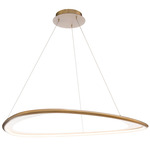 Oyster Color-Select Pendant - Aged Brass / White