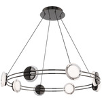 Bracelet Color-Select Pendant - Black Chrome / White