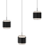 Banded Linear Color-Select Multi-Light Pendant - Black / White