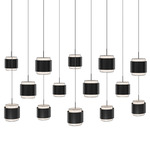 Banded Linear Color-Select Multi-Light Pendant - Black / White