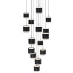 Banded Round Color-Select Multi-Light Pendant - Black / White