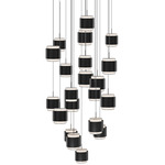 Banded Round Color-Select Multi-Light Pendant - Black / White