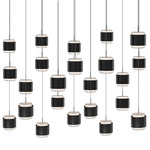 Banded Linear Color-Select Multi-Light Pendant - Black / White