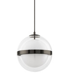 Cyllindra Color-Select Mini Pendant - Black Chrome / Clear / White