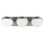 Tripoli Color-Select Bathroom Vanity Light - Brushed Nickel / White