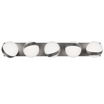 Tripoli Color-Select Bathroom Vanity Light - Brushed Nickel / White