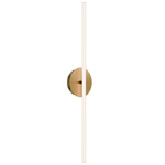 Lanky Color-Select Bathroom Vanity Light - Aged Brass / White