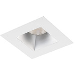 Ocularc 3IN Square Color-Select Downlight Trim with Housing - White / Haze Reflector