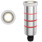 Round 1 Inch Recessed Inground Indicator Light 24V - White