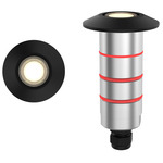 Round 1 Inch Recessed Inground Indicator Light 24V - Black