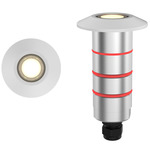 Round 1 Inch Recessed Inground Indicator Light 24V - White