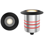 Round 2 Inch Recessed Inground Indicator Light 24V - Black