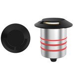 Round 2 Inch Recessed Inground Indicator Light 24V - Black