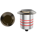 Round 2 Inch Recessed Inground Indicator Light 24V - Bronze Stainless Steel
