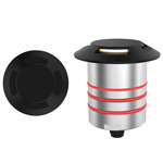 Round 2 Inch Recessed Inground Indicator Light 24V - Black