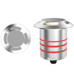 Round 2 Inch Recessed Inground Indicator Light 24V - Stainless Steel