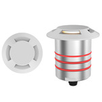 Round 2 Inch Recessed Inground Indicator Light 24V - White
