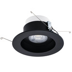 Lotos 6IN Round Color-Select Retrofit Adjustable Downlight - Black / Clear