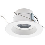 Lotos 6IN Round Color-Select Retrofit Adjustable Downlight - White / Clear