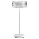 Crystal Portable Table Lamp - White / Clear