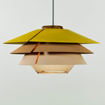 Overlay Pendant - Yellow / Grey-Beige / Beige / Cognac