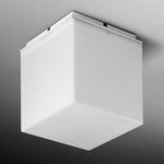 Q.Bo Wall / Ceiling Light - Aluminum / Opal