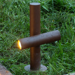 Tube Outdoor Bollard 120V - Corten