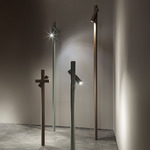Tube Outdoor Post Light - Olive / White