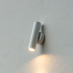 Tube Outdoor Wall Sconce - White