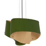 Carlotta Pendant - Black / Green / Ash