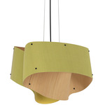 Carlotta Pendant - Black / Pale Green / Ash