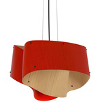 Carlotta Pendant - Black / Red / Ash
