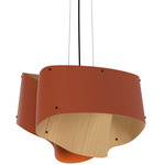 Carlotta Pendant - Black / Terracotta / Ash