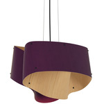 Carlotta Pendant - Black / Violet / Ash