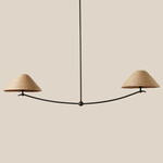 Bainbridge Linear Pendant - Black / Natural