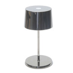 Olivia Pro Mini Cordless Table Lamp - Black Chrome