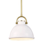 Eloise Pendant - Open Box - Brass / White