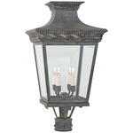 Elsinore Outdoor Post Light - Overstock - Weathered Zinc / Clear