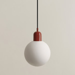 Orb Pendant - Overstock - Oxide Red / White