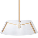 Talon Pendant - Brushed Brass / Clear