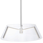 Talon Pendant - Brushed Nickel / Clear