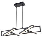 Helix Linear Pendant - Matte Black / White