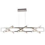 Helix Linear Pendant - Brushed Nickel / White