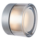 Elf Indented Wall Ceiling Light - Anodized Aluminum / Frosted