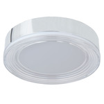 Waves Color-Select Ceiling Light - Chrome / Frosted