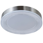 Waves Color-Select Ceiling Light - Brushed Nickel / Frosted